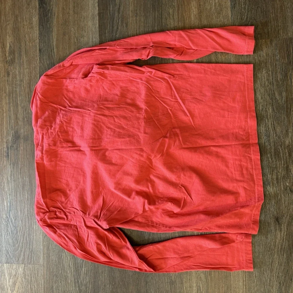 Polo Ralph Lauren Long Sleeve Hooded T Shirt Hoodie Men's Sz Medium Red‎ READ